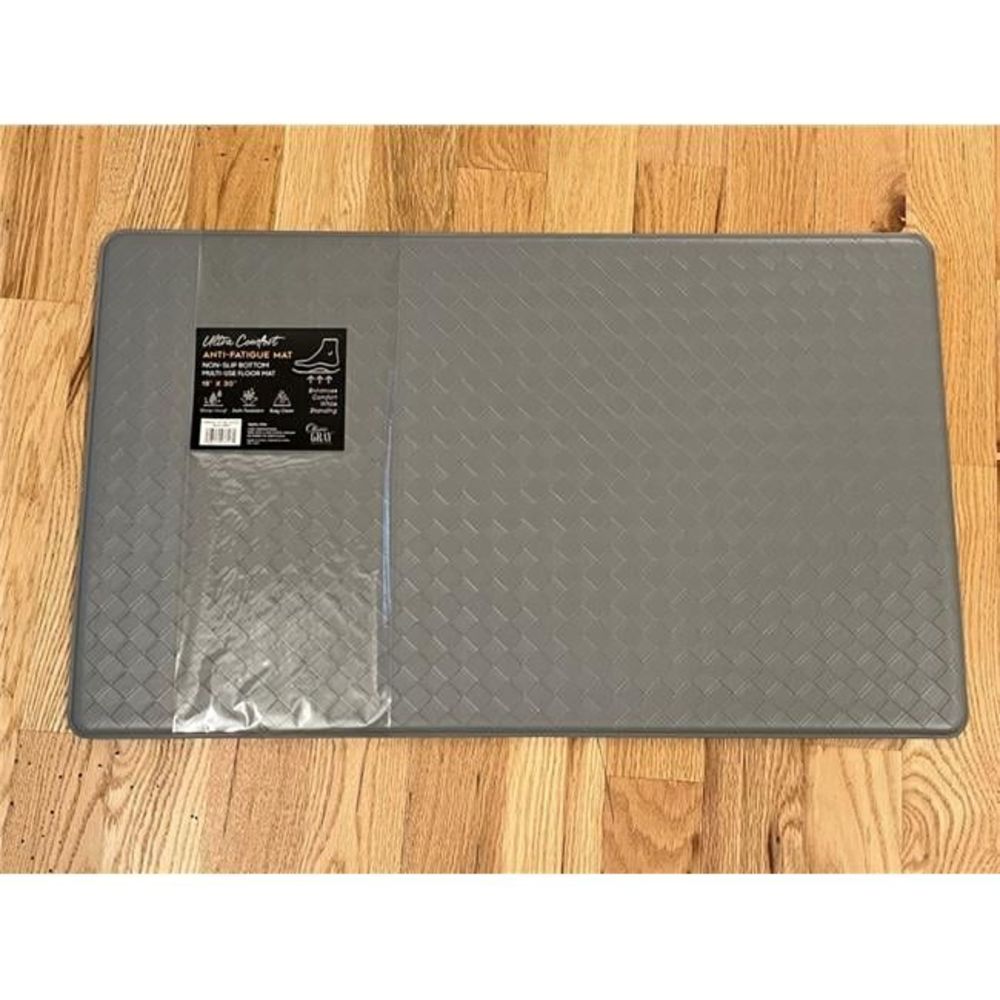 18 & 30 in. Anti-Fatigue Embossed Mat, Silver